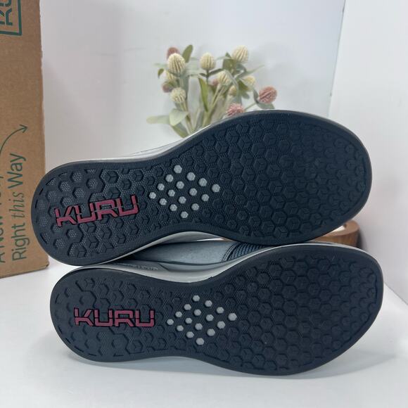 Kuru Atom Walking Comfort Sneaker Storm Gray/Black Men 8 W NWB Plantar Fasciitis